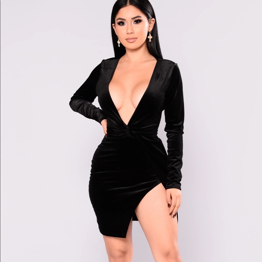 Velvet mini dress